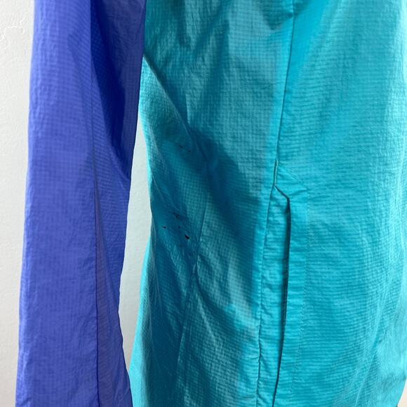 Patagonia Houdini Aqua Blue Windbreaker Jacket Snap-T Pullover Size X-Small XS - Picture 6 of 11